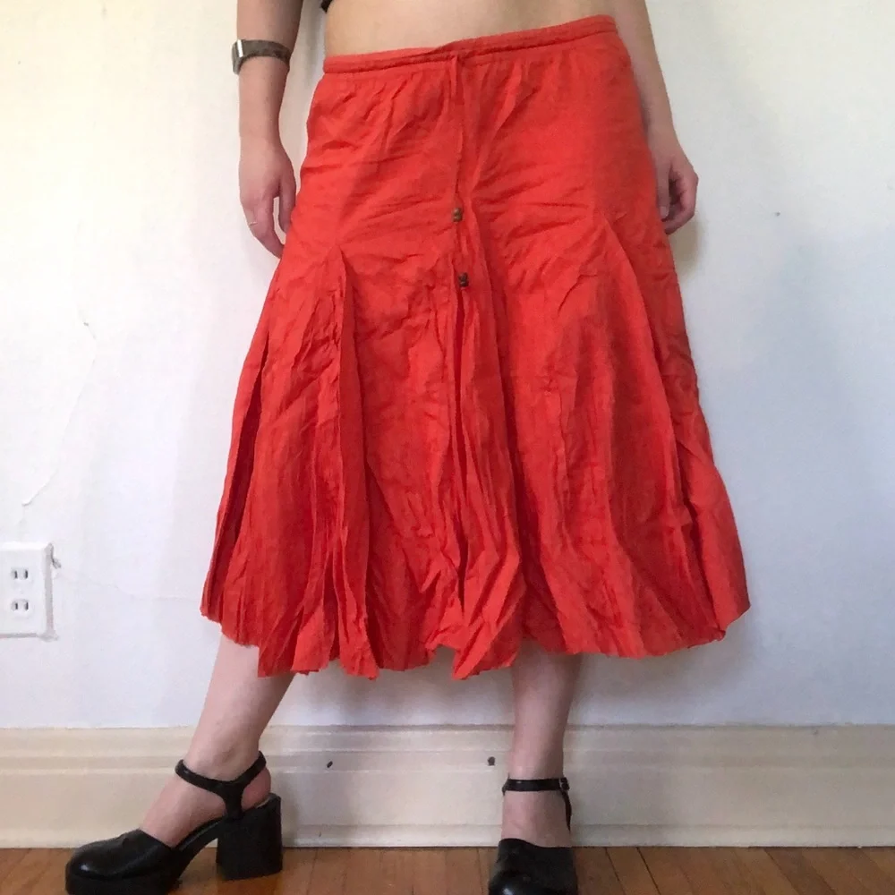 y2k Billabong Orange Beach Skirt - Picture 1 of 7